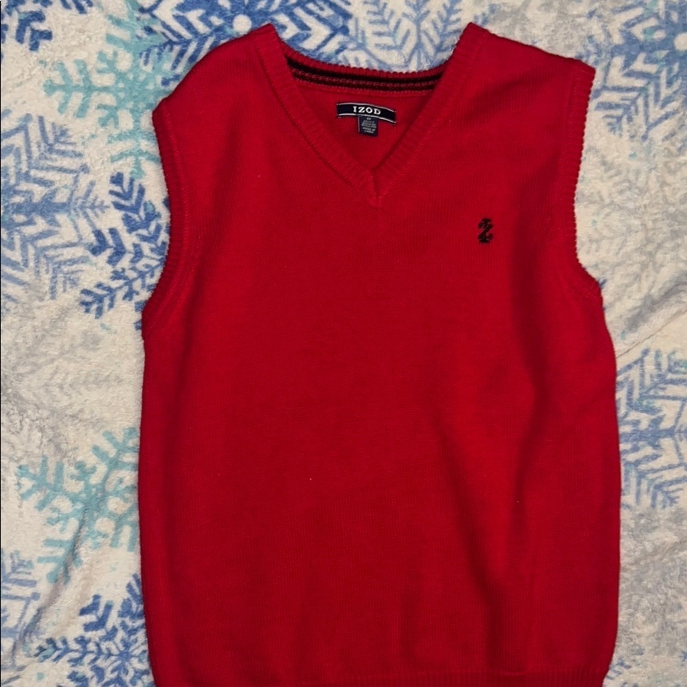 IZOD boys Red Sweater Vest